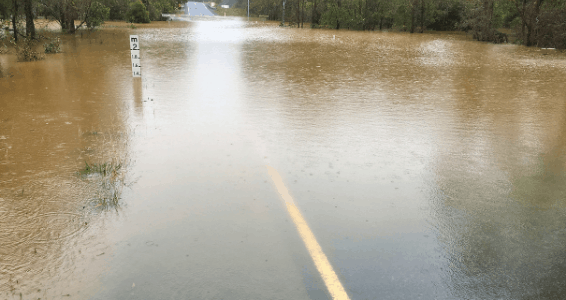 Flooded road