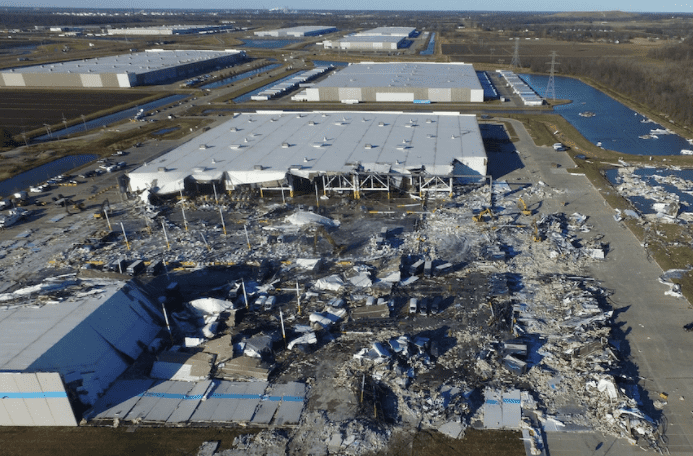 Destruction caused by US tornado