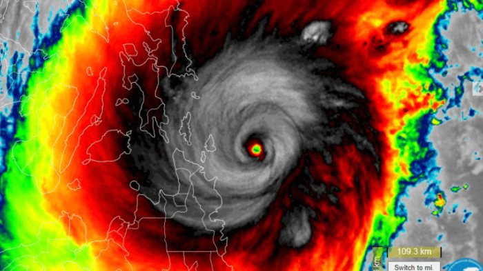 Typhoon that has hit Philippines in December 2021.